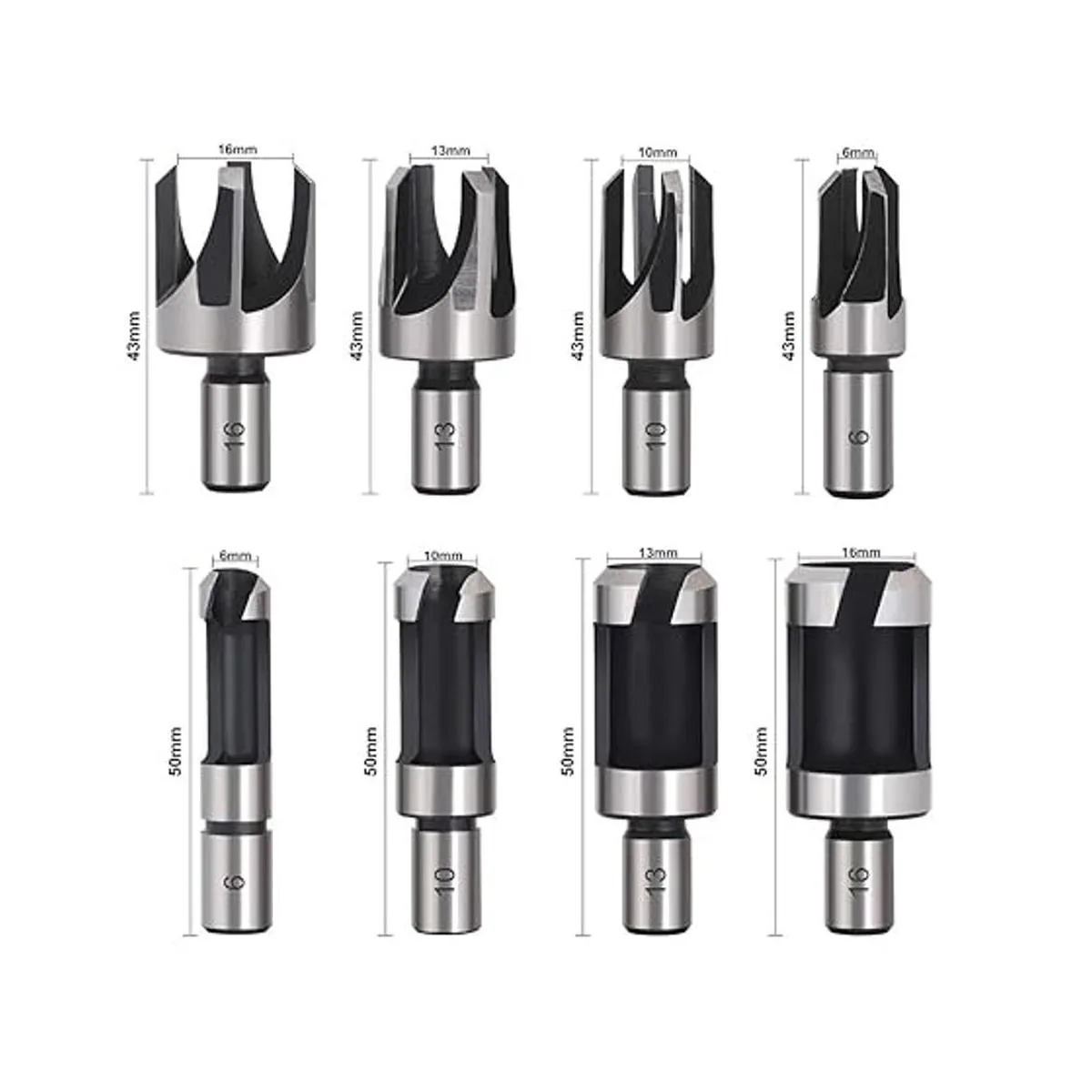 Baorder Juego de 8 brocas de madera con revestimiento de_2