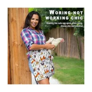 MZCXMAO Delantal de recolección de huevos delantal de_6