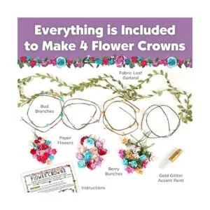 Creatividad en coronas de flores para niños._2