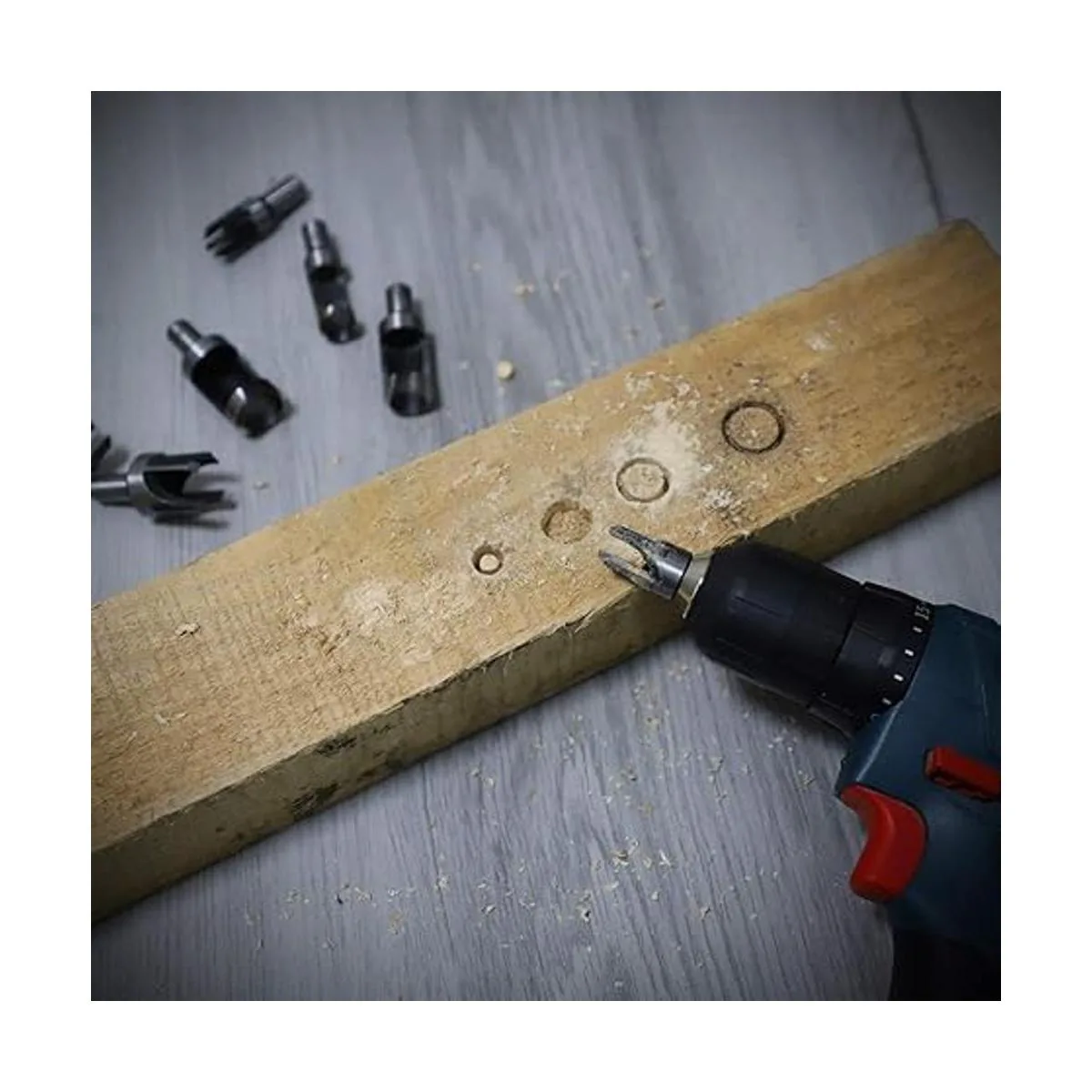 Baorder Juego de 8 brocas de madera con revestimiento de_5