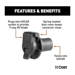 CURT 56415 Conector de repuesto de 7 pines con bloqueo_3