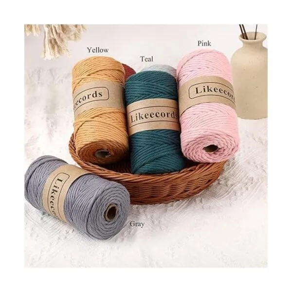 Likeecords Cordón de macramé de una sola hebra de 0.157 in_5