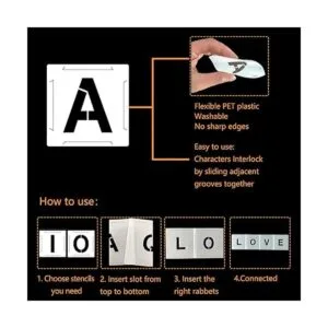 Plantillas de letras grandes de 5 pulgadas y plantillas de_4