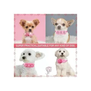 Paquete de 10 lazos para perro de San Valentín con diseño_2