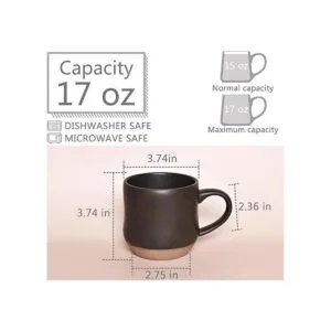 Bosmarlin Taza de café grande de gres taza de té grande_2