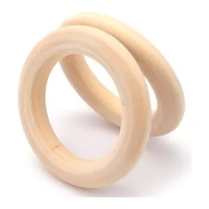 Yesland 40 anillos de madera maciza natural de 2.756 in_5