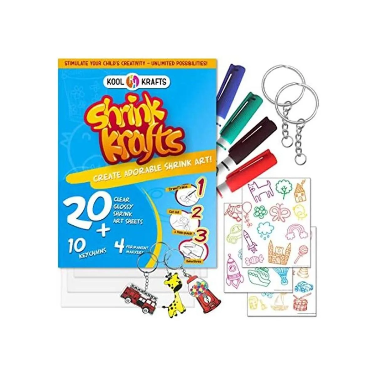 Krafts retráctiles Kit de papel retráctil para niños_1
