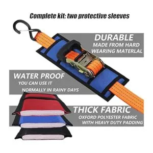 Feliey Ratchet Strap Protector Sleeve Universal Tie Down_2