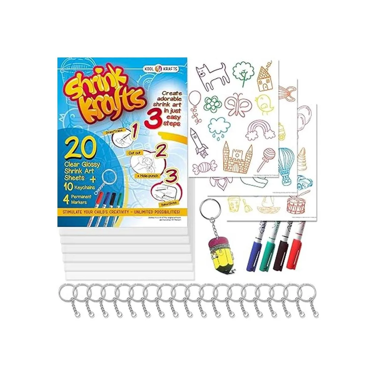 Krafts retráctiles Kit de papel retráctil para niños_6