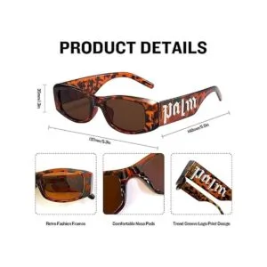 Paquete de 6 lentes de sol rectangulares irregulares retro_5