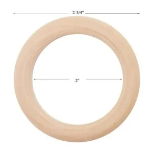 Yesland 40 anillos de madera maciza natural de 2.756 in_2