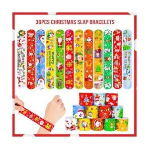 MGparty 72 pulseras de Navidad de silicona pulseras de_2