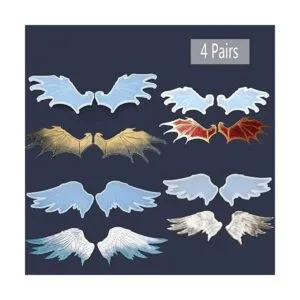 iSuperb 4 pares de moldes de alas de cristal epoxi de_2