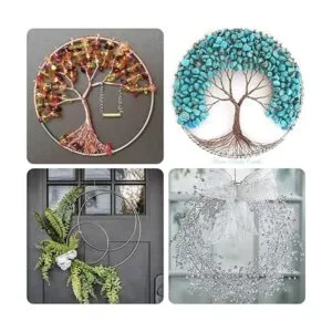 Paquete de 8 aros florales de metal de 8 pulgadas para_6