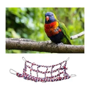 2 Pack Colorful Bird Rope Net Rat Climbing Rope Net Pet_3