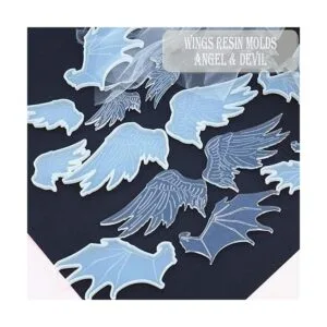 iSuperb 4 pares de moldes de alas de cristal epoxi de_4