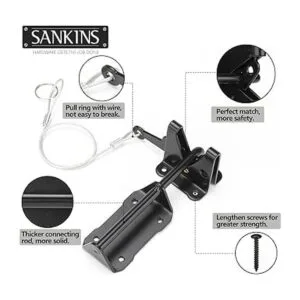 SANKINS Pestillo de puerta automático resistente para_3