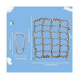 2 Pack Colorful Bird Rope Net Rat Climbing Rope Net Pet_6