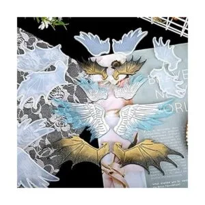 iSuperb 4 pares de moldes de alas de cristal epoxi de_3