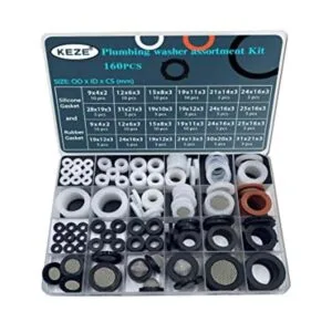 KEZE Kit de arandelas de fontanería de 24 tamaños 160_1