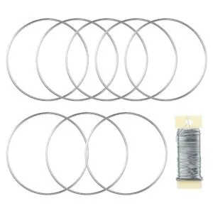 Paquete de 8 aros florales de metal de 8 pulgadas para_1