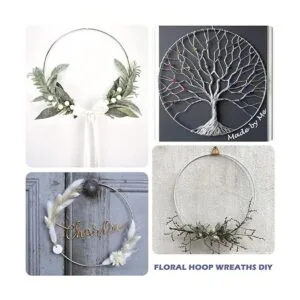 Paquete de 8 aros florales de metal de 8 pulgadas para_2