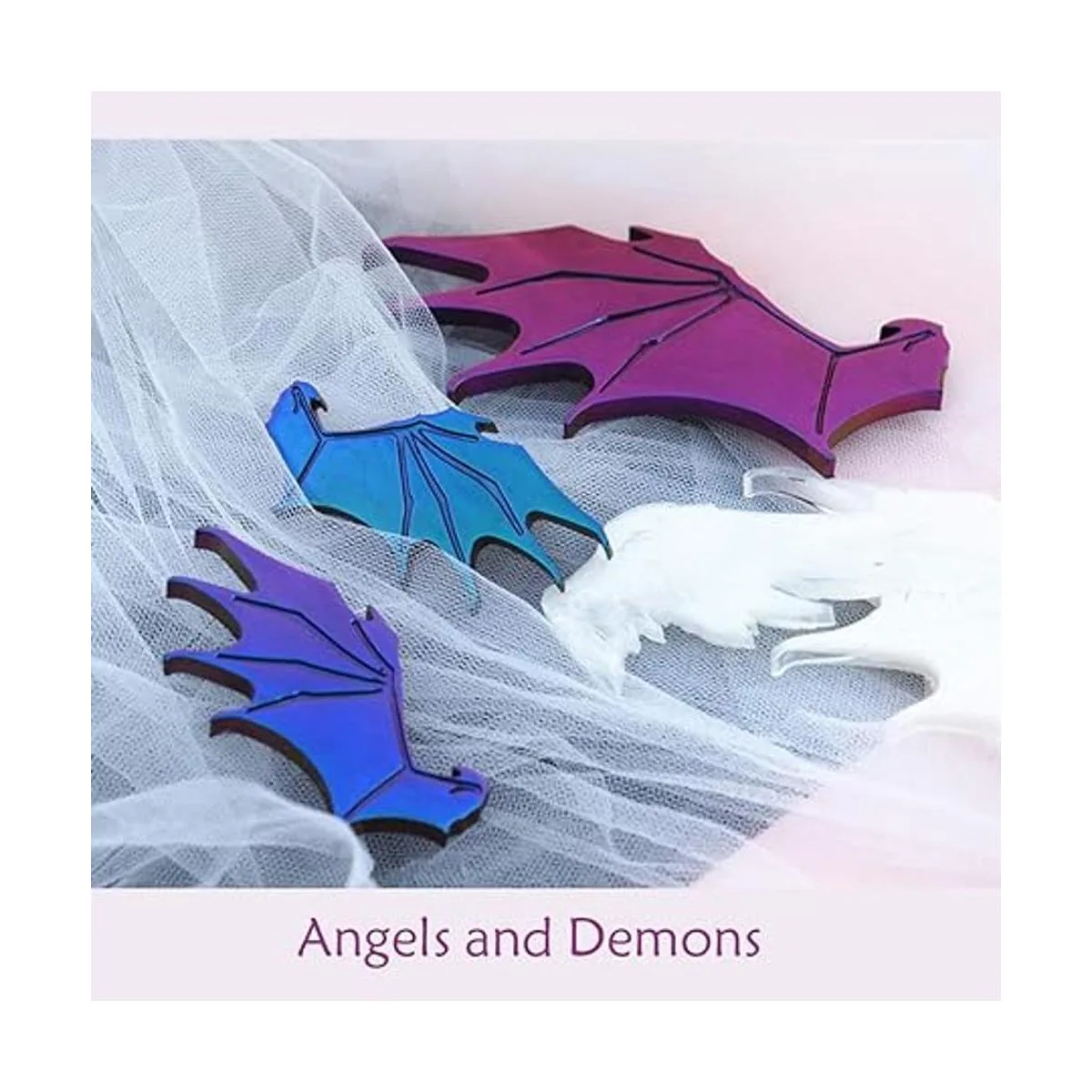 iSuperb 4 pares de moldes de alas de cristal epoxi de_6