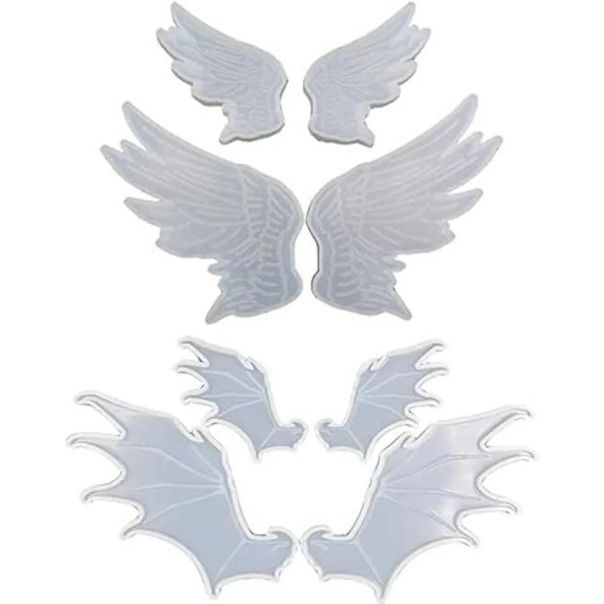 iSuperb 4 pares de moldes de alas de cristal epoxi de_1
