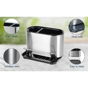 Soporte de esponja para fregadero de acero inoxidable para_3