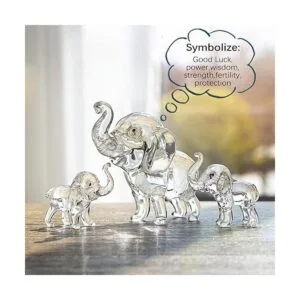 Juego de 3 figuras coleccionables de elefante para madre y_5