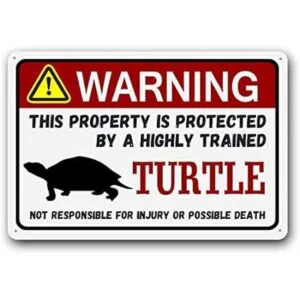 Eveokoki Letrero de tortuga divertido letrero de_4