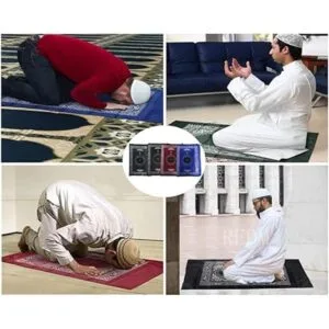 Kellegour Alfombra musulmana de oración de 4 piezas con_5