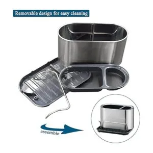 Soporte de esponja para fregadero de acero inoxidable para_4