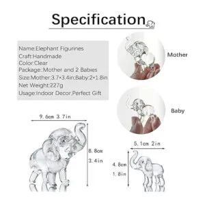 Juego de 3 figuras coleccionables de elefante para madre y_2