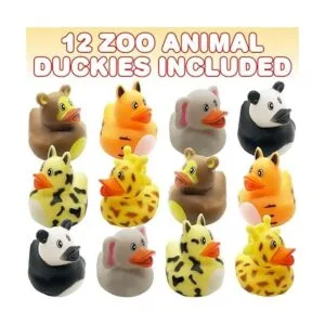 ArtCreativity Duckies de goma de animales del zoológico_2