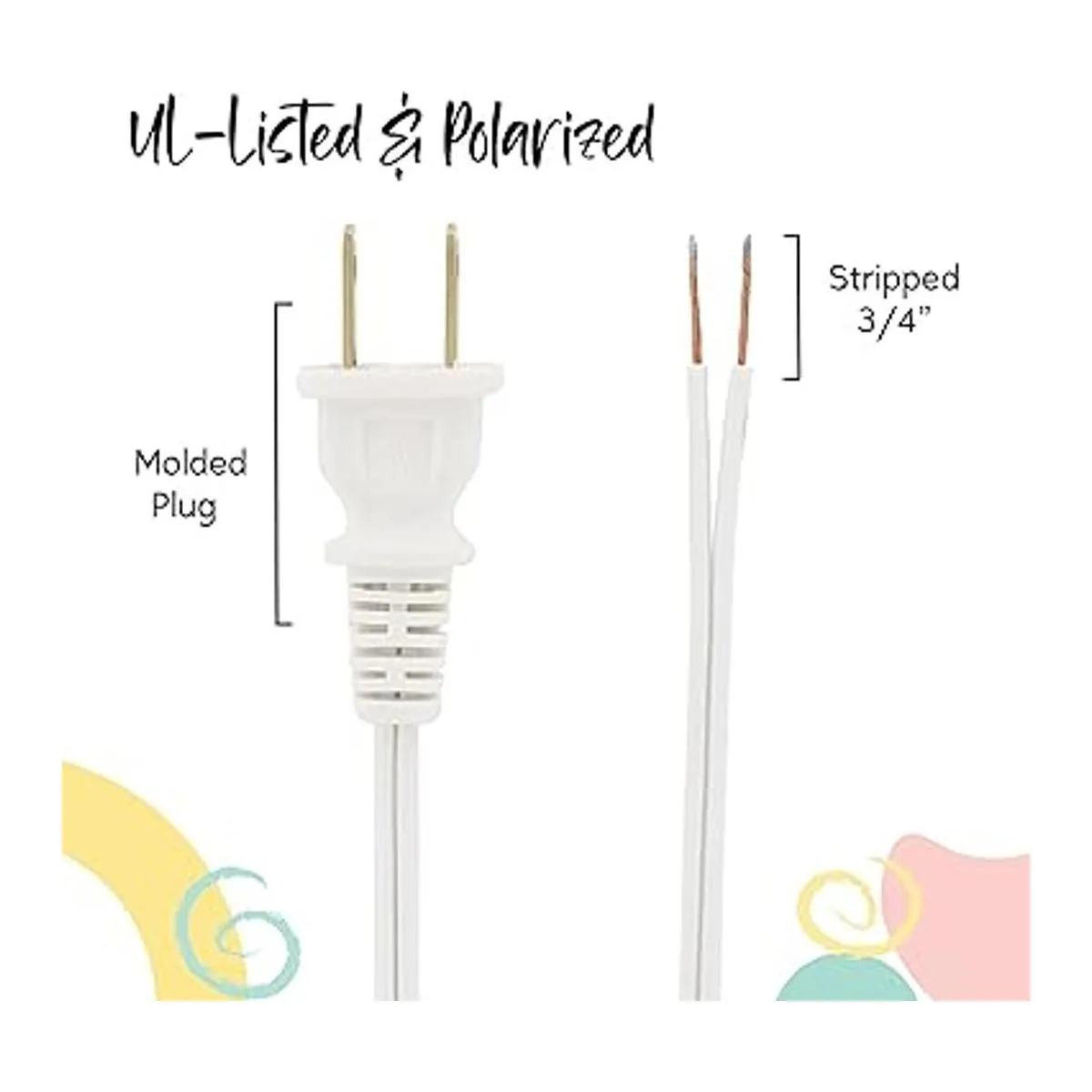 I Like That Lamp Cable de lámpara blanco de 12 pies cable_2