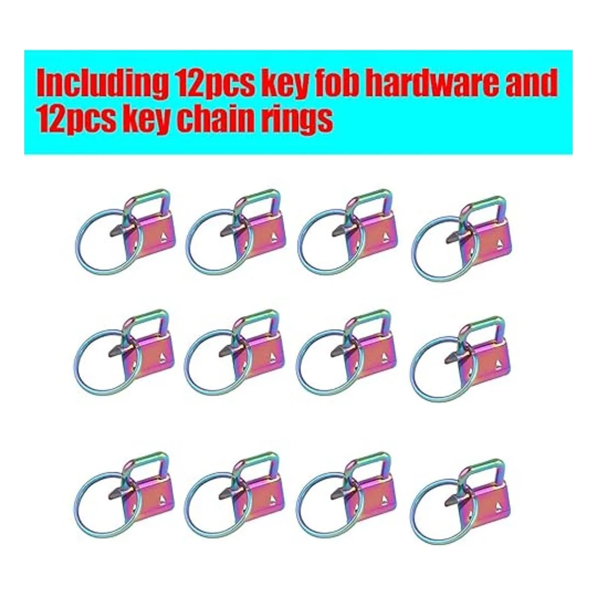 Juego de accesorios para llavero arcoíris de 34 pulgadas_3