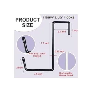 DINGEE Ganchos grandes con revestimiento de vinilo para_2