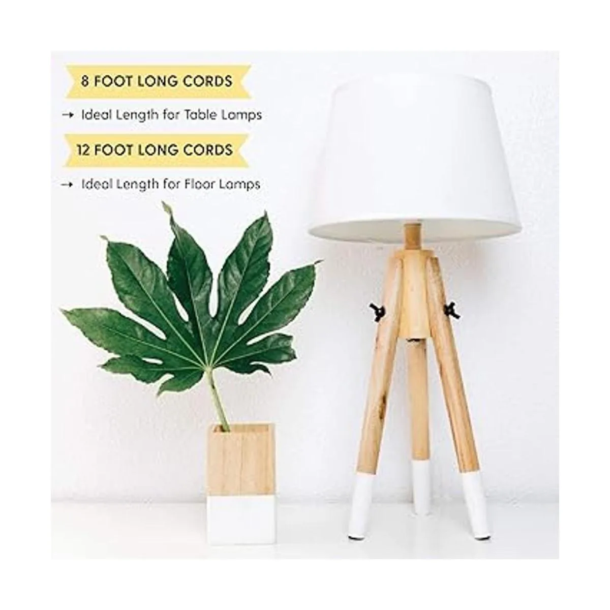 I Like That Lamp Cable de lámpara blanco de 12 pies cable_5