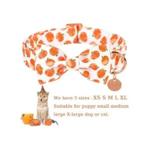 UP URARA PUP Collar de perro de Halloween con corbatín_2