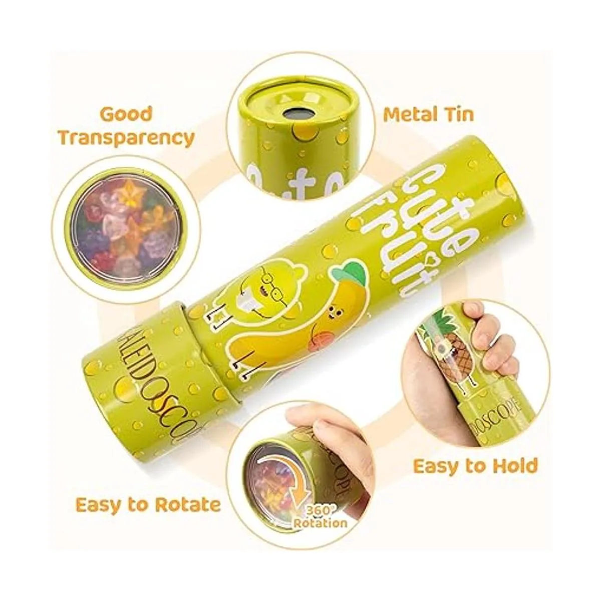 DFantiX Caleidoscopio clásico de lata paquete de 2_4