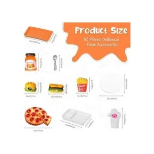 Juego de 50 accesorios de comida rápida en miniatura para_7