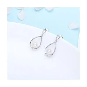 LGSY Aretes de plata de ley 925 con forma de gota de agua_5