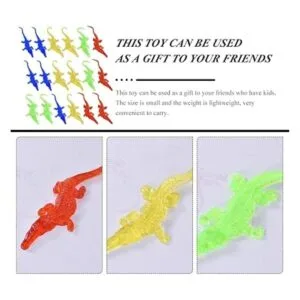 TOYANDONA Juguete elástico de cocodrilo 24 piezas de_3