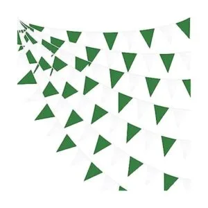 Bandera verde y blanca de 32 pies decoración de fiesta_1
