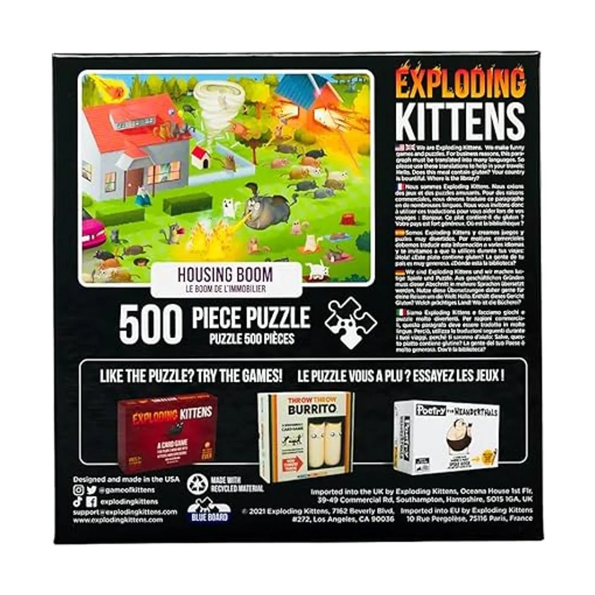 Exploding Kittens Rompecabezas de 500 piezas Boom de_2