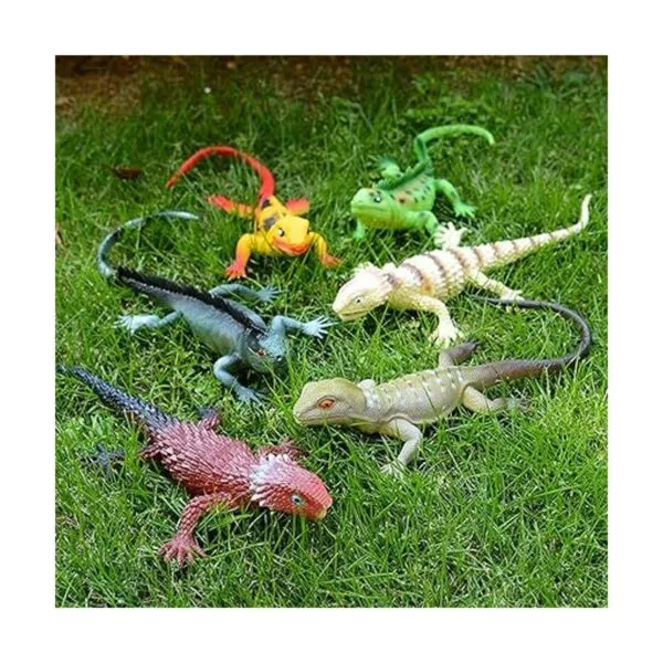 Carykon 4 piezas simulación gran lagarto desierto camaleón_4