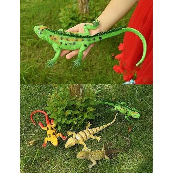 Carykon 4 piezas simulación gran lagarto desierto camaleón_6