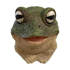 Top Brass Chunky Frog Key Hider Estatua de jardín de sapo_3