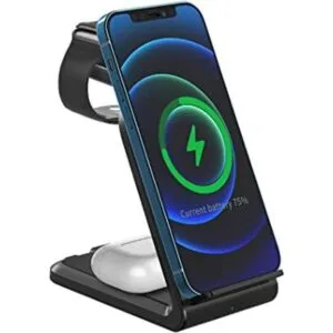 Cargador rápido inalámbrico 3 en 1 certificación Qi_1